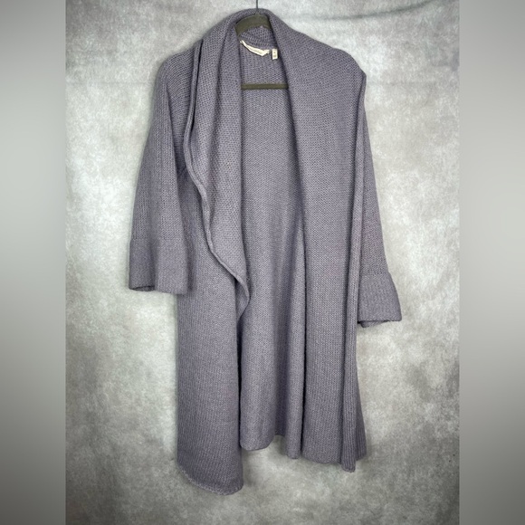Soft Surroundings Wool Alpaca Telluride Lilac Open Cardigan Duster Size L Petite - Picture 1 of 7